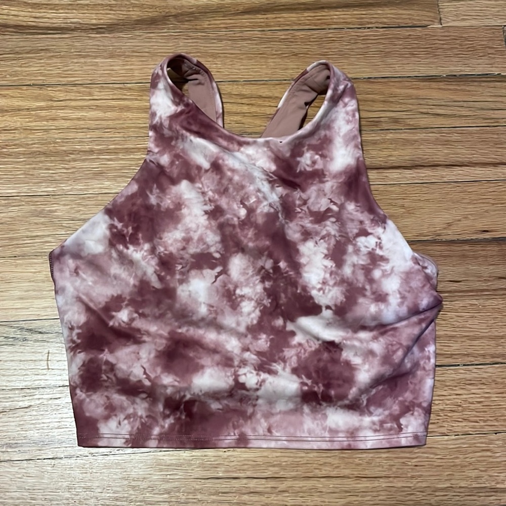 Athleta Conscious Crop Rose Tie Dye